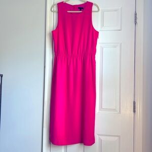 Hot pink button back midi J.Crew dress size 12T